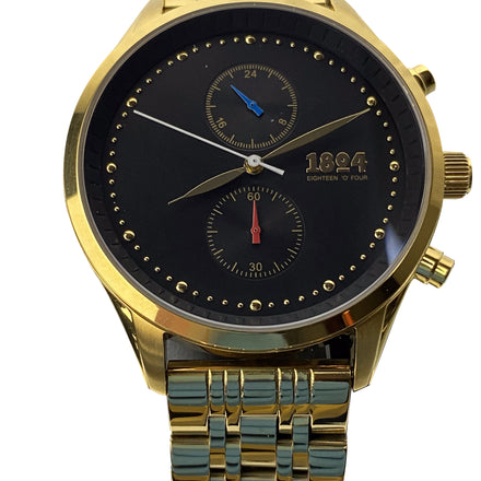 EighteenOFourCo Black and Gold Premiere Chronograph