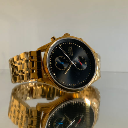 EighteenOFourCo Gold and Black Premiere Chronograph